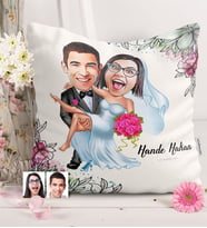 BK Gift Kişiye Özel Evlilik Hatırası Karikatür  Yastık  9