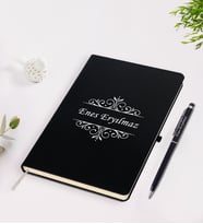 BK Gift Kişiye Özel Siyah Defter Kalem Hediye Seti, Yeni İş, Ofis Hediyesi, Arkadaşa Hediye, Öğretmene Hediye