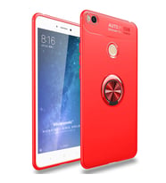 Microsonic Xiaomi Mi Max 2 Kılıf Kickstand Ring Holder Kırmızı
