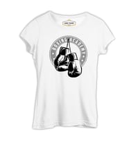 Boxing - Eldiven Beyaz Kadın Tshirt