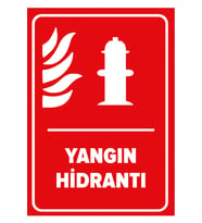 MIGNATIS - Yangın Hidrantı Levhası - Sac Malzeme 35x50cm