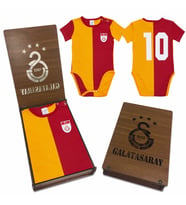 Galatasaray Orjinal Hediyelik Metin Oktay Bebek Zıbın Ahşap Kutulu (Sarı-Kırmızı)