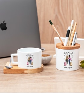 Best Friends İki İsimli Fincan ve Kalemlik Seti