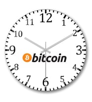 Bitcoin Duvar Saati Bombeli Gercek Cam