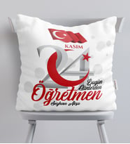 BK Gift Kişiye Özel Bugün Günlerden Öğretmen  Yastık  2
