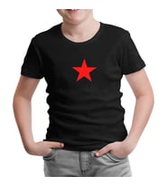 Kızıl Yıldız Siyah Çocuk Tshirt