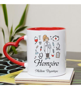 Hemşire Kupa Bardağı Kalpli