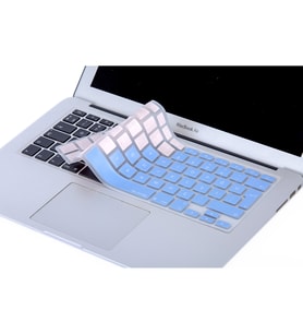 Laptop MacBook Air Pro Klavye Koruyucu 13inc 15-17inc Türkçe Baskı A1466 Powder (Lacivert-Kırmızı)