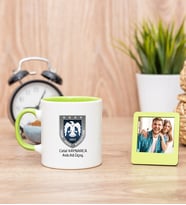 Hava Kuvvetleri Yeşil Kupa Bardak ve Yeşil Mini Fotoğraf Çerçevesi