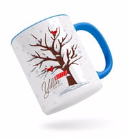 BK Gift Kişiye Özel Yılbaşı Mutlu Yıllar Mavi Kupa Bardak-25