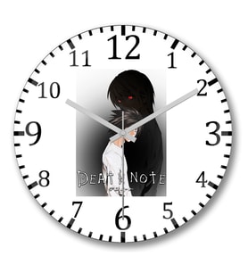 Death Note L Duvar Saati Bombeli Gercek Cam