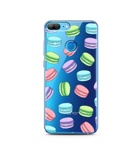 Macaron Tasarımlı Süper Şeffaf Silikon Telefon Kılıfı Huawei Honor 9 Lite