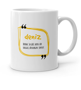 BK Gift Kişiye Özel İsim Anlamı Beyaz Kupa Bardak  6