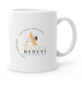 BK Gift Kişiye Özel Angara Bebesi Beyaz Kupa Bardak  5