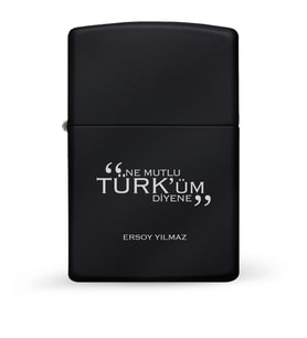 BK Gift Kişiye Özel Ne Mutlu Türküm Diyene Siyah Benzinli Metal Çakmak 1