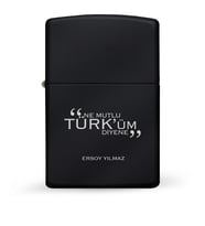 BK Gift Kişiye Özel Ne Mutlu Türküm Diyene Siyah Benzinli Metal Çakmak 1