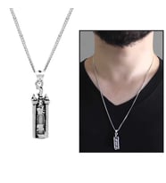Minare Tasarım 925 Ayar Gümüş Cevşen Kolye (Çok Renkli)