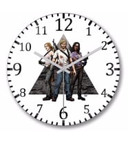 Walking Dead Trinity Duvar Saati Bombeli Gercek Cam