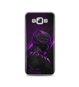 Black Panter Tasarım Süper Şeffaf Silikon Telefon Kılıfı Samsung E7