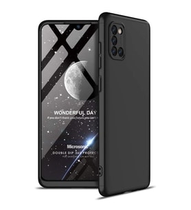 Microsonic Samsung Galaxy A31 Kılıf Double Dip 360 Protective Siyah