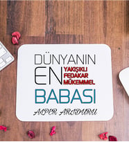Dünyanın En İyi Babası İsme Özel Mouse Pad