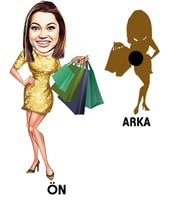 Kişiye Özel Bayan Karikatürlü Ahşap Magnet Model-2