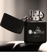 BK Gift Kişiye Özel Mesleki Ortopedist  Benzinli Siyah Metal Çakmak 1