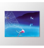 Arty Tablo Balıkçıl ve Çiçek Tablo (Karışık)