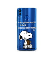 Snoopy Tasarımlı Süper Şeffaf Silikon Telefon Kılıfı Huawei Honor 10 Lite 
