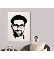 BK Gift Kişiye Özel Erkek Silüet Kanvas Tablo 70x100cm-1B