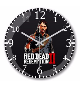 Red Dead Redemption 2 John Marston Duvar Saati Bombeli Gercek Cam