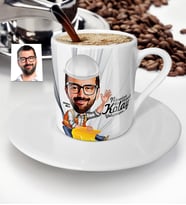 BK Gift Kişiye Özel Bay Mühendis Karikatür Türk Kahvesi Fincanı  2
