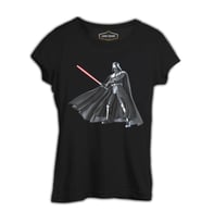 Star Wars - Darth Vader Lightsaber Siyah Kadın Tshirt