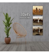 Dekoratif 30x45 Zincirli 3'lü Tablo