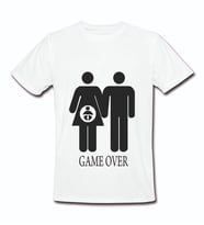 Game Over Baskılı Tasarım Tişört Unisex