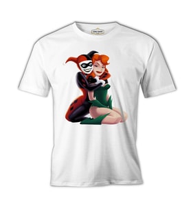 Harley Quinn and Ivy Beyaz Erkek Tshirt