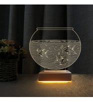3d Akvaryum Tasarım Led Gece Lambası Doğumgünü Hediyesi