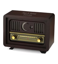 Kişiye Özel Nostaljik Ahşap Radyo Ay Yıldız