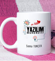 Mesajlı Yazılım Mühendisi Tasarımlı Kişiye Özel Hediye Yazılım Mühendisi Kupa Bardak