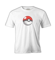 Pokemon - Pokeball Beyaz Erkek Tshirt