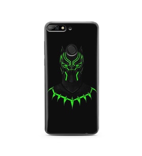 Black Panter Tasarım Süper Şeffaf Silikon Telefon Kılıfı Huawei Y7 2018
