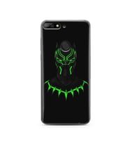 Black Panter Tasarım Süper Şeffaf Silikon Telefon Kılıfı Huawei Y7 2018