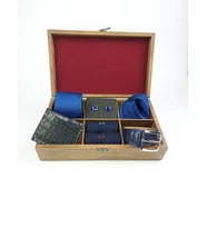 Ahşap Kutulu 6'lı Hediye Seti (Lacivert)