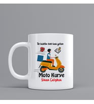 Moto Kurye Temalı Hediye Kupa Bardak Kişiye Özel Hediye SZ68