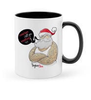 BK Gift Kişiye Özel Noel Baba Mutlu Yıllar Siyah Kupa Bardak  5