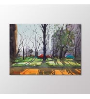Arty Tablo Suluboya Ağaçlar Tablo (Karışık)