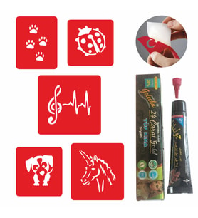 Müzikseverler Kına Dövme ve Şablon Seti Tattoo