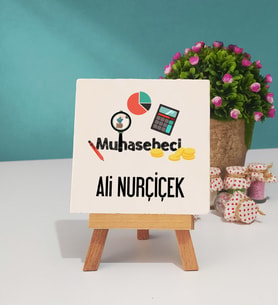 Muhasebeci Dekoratif Taş Baskı