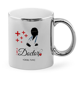 BK Gift Kişiye Özel Mesleki Doktor Krom Kupa Bardak  1