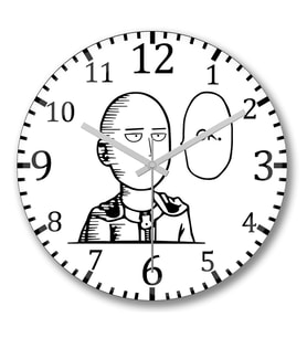 One Punch Man Ok Duvar Saati Bombeli Gercek Cam